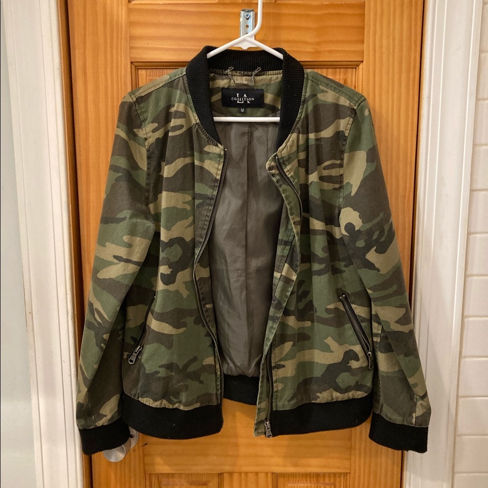 Akira camo bomber jacket